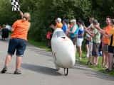 crossing finish line